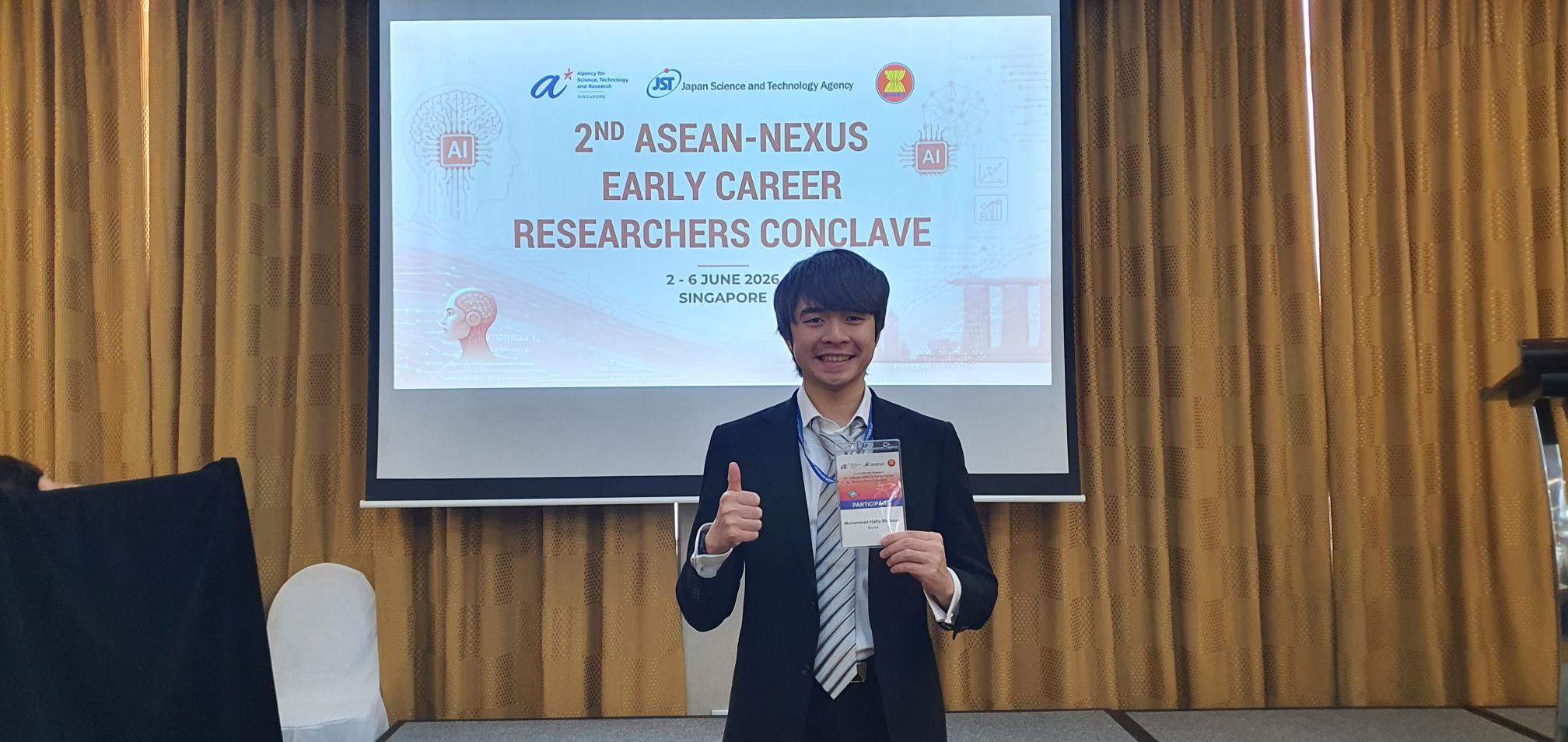 Hafiq at the 2nd Japan ASEAN-Nexus ECR Conclave, Singapore